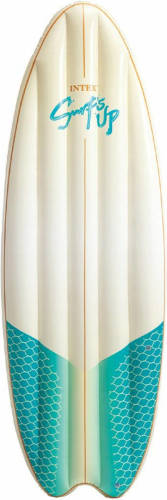 Intex Opblaasbare Surfplank - Wit/groen - 178 Cm - Vinyl - Luchtbed (Zwembad)