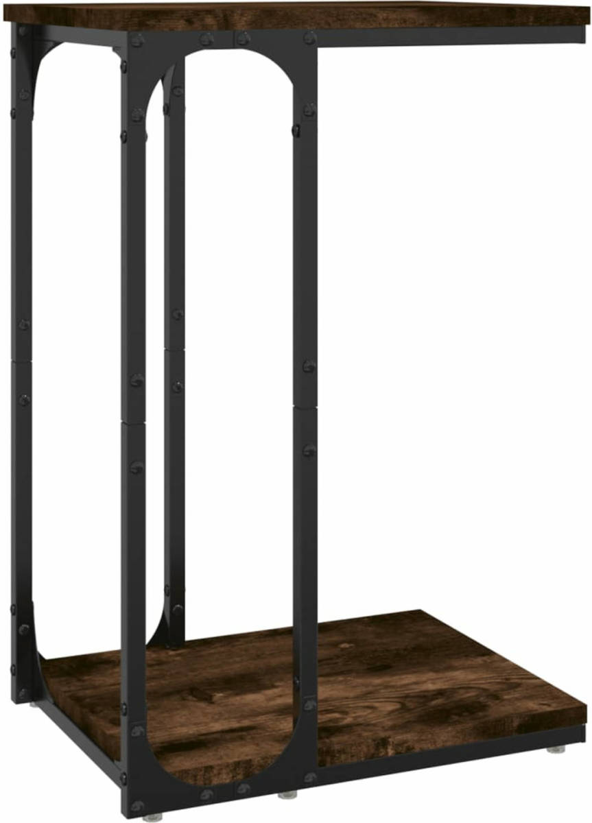 VidaXL Bijzettafel 40x30x60 Cm Bewerkt Hout Gerookt Eikenkleurig