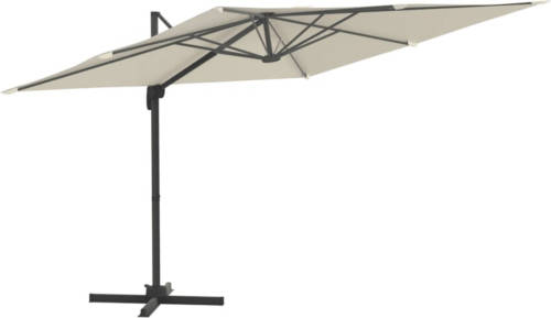 VidaXL Zweefparasol Met Aluminium Paal 300x300 Cm Wit