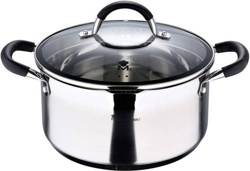 Kookpot Met Deksel MasterPro Foodies Bgmp-1502-bk Roestvrij Staal (5 L) 24 X 12 Cm