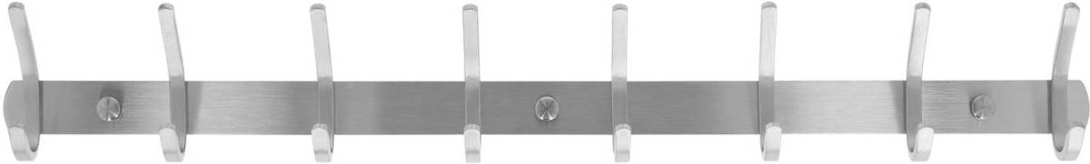 QUVIO Kapstok Met 8 Haken - Rvs - Zilver