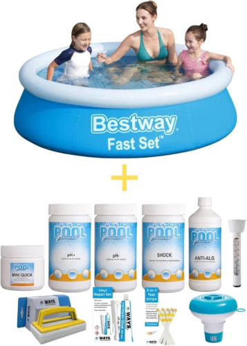 Bestway Zwembad - Fast Set - 183 X 51 Cm - Inclusief Onderhoudspakket Small Deluxe