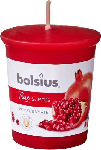 Bolsius 3 Stuks Votive 53/45 Rond True Scents Pomegranate