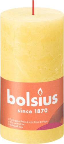 Bolsius Rustiek Stompkaars Shine 130/68 Sunny Yellow