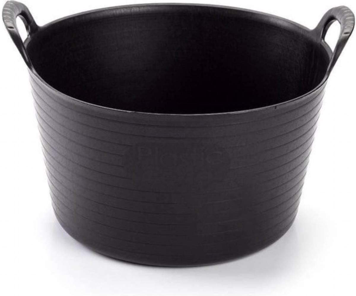 Synx Tools Flexibele Emmer / Wasmand Zwart 42 Liter - Opbergmand - Wassorteerder - Wasmanden - Flexibele Emmers