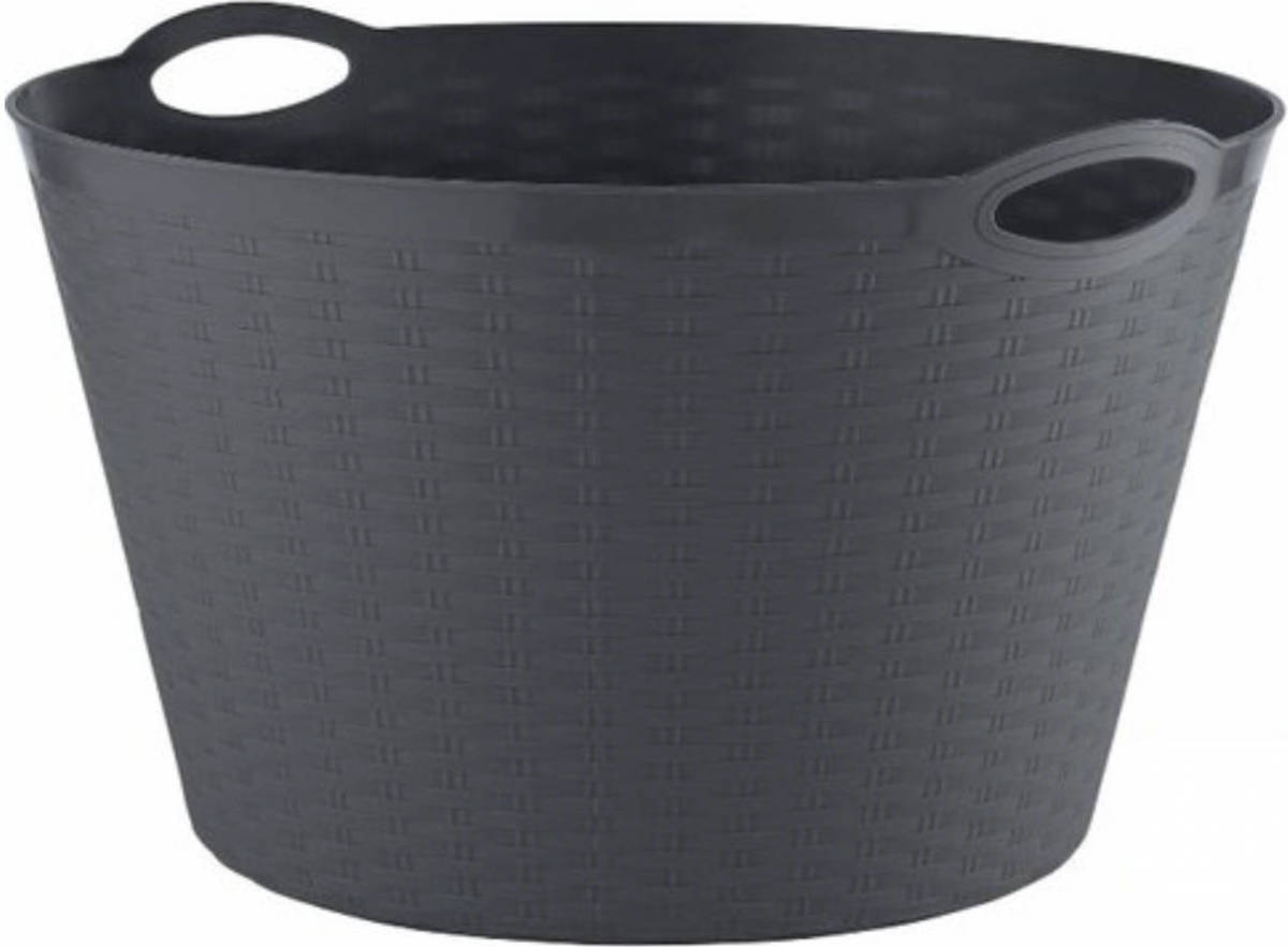Synx Tools Flexibele Emmer Antraciet Wasmand 35 Liter - Opbergmand - Wassorteerder - Wasmanden - Flexibele Emmers