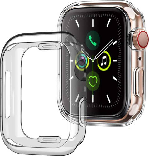 Basey Apple Watch Series 7 (45 Mm) Hoesje Siliconen Hoes Case Cover Apple Watch Series 7 (45 Mm)-transparant