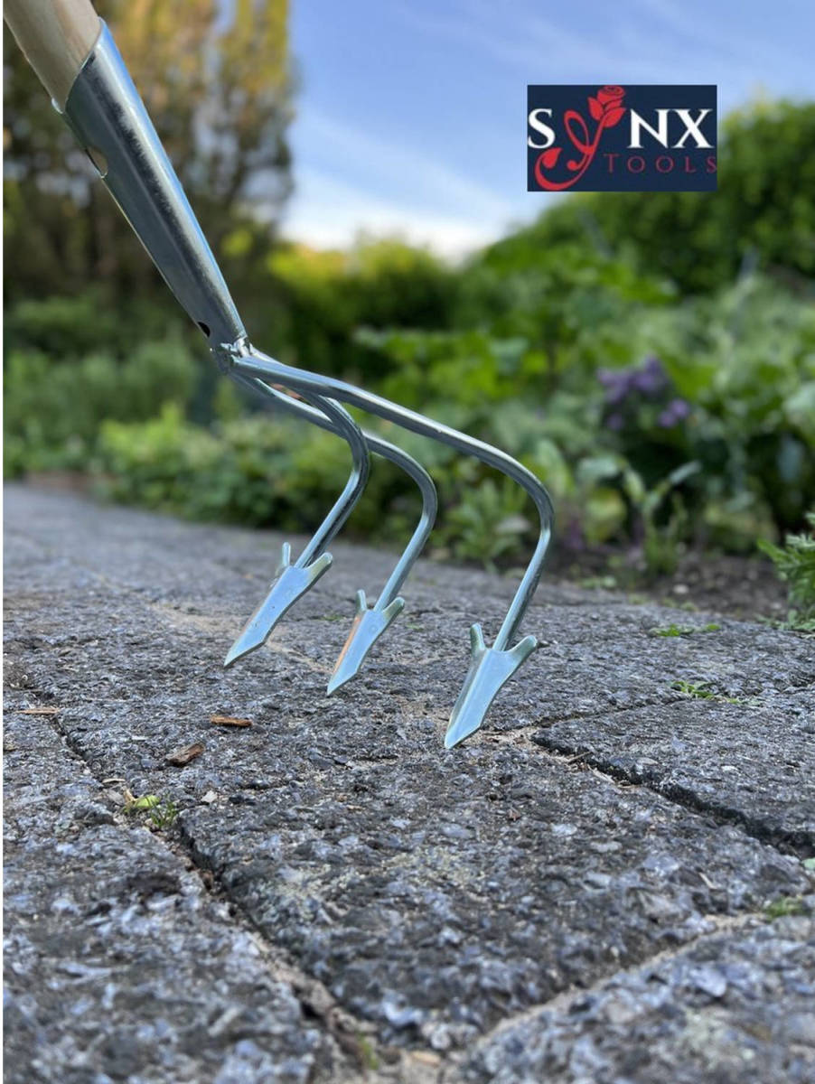 Synx Tools Cultivator 3 Tanden Verzinkt- Gazonbeluchters / Cultivatoren- Bodembewerkers - Harken - Tuingereedschap