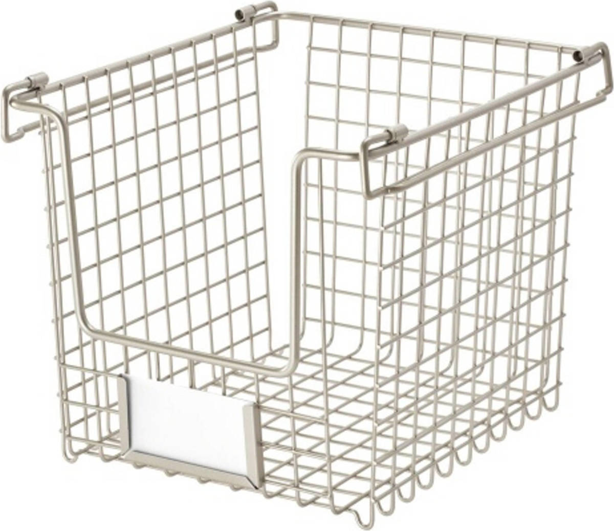 iDesign - Opbergmand, 25.4 X 21.8 X 20.2 Cm, Stapelbaar, Rvs, Zilver - iDesign Classico