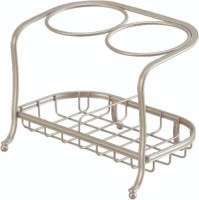 iDesign - Föhn En Stijltang Houder, 22 X 16 X 18 Cm, Staal, Zilver - iDesign York Lyra
