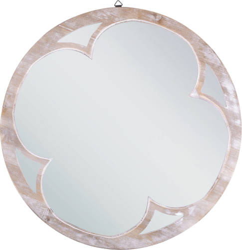 Beliani Monclova - Decoratieve Spiegel-lichte Houtkleur-dennenhout
