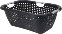 Bathroom Solutions Storage Solutions Wasmand Met Handvatten - Zwart - Kunststof - 26 Liter - Wasmanden