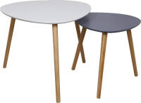 Happy Home Hwb05-gwe 2-delige Salontafel Driehoek Wit-grijs