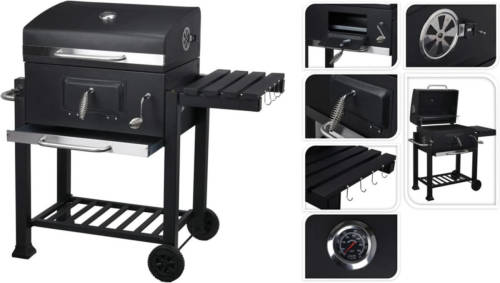 ProGarden Trolleybarbecue Medium Zwart