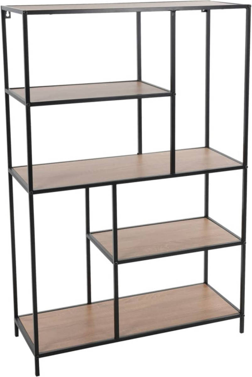 H&S Collection Wandrek 4-laags 76x30x116 Cm Naturel En Zwart