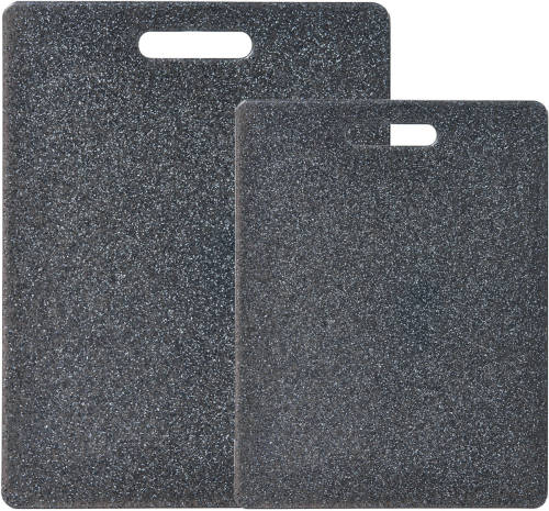 Zeller Snijplankenset 2-delig - Kunststof - Graniet Look - 30 X 20 Cm - Snijplanken