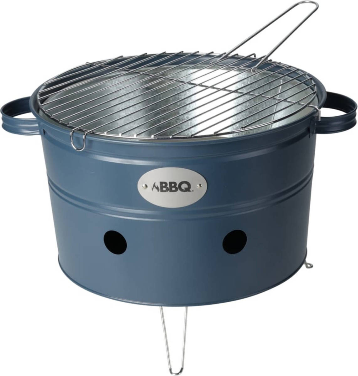 ProGarden Barbecue Emmer Met 2 Handvatten 34,5 Cm Mat Donkerblauw