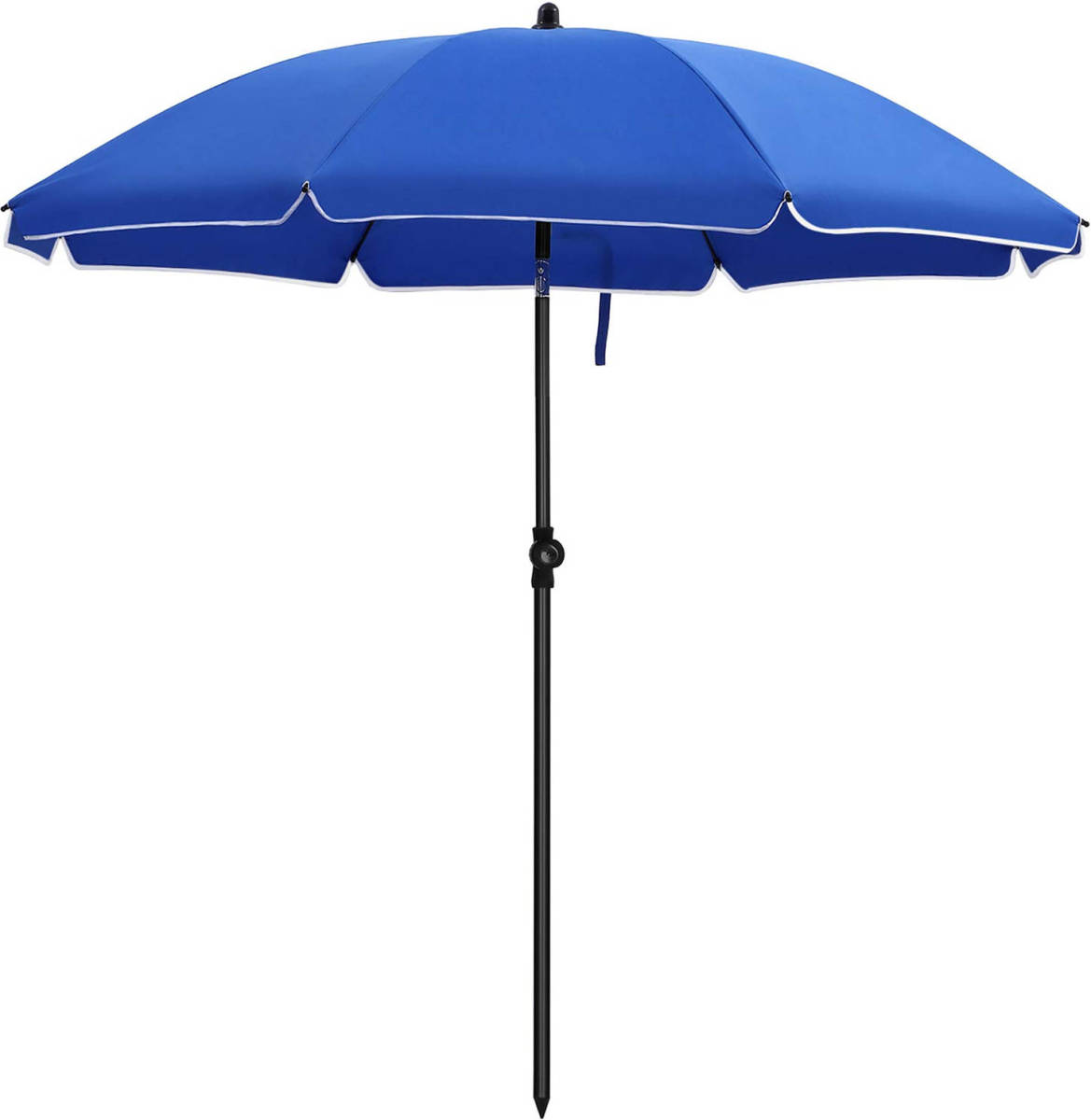 Acaza Stokparasol - Ø 160 Cm - Achthoekig - Kantelbaar - Met Draagtas - Blauw