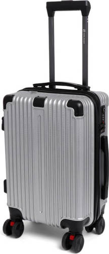 Norlander Lux Traveler Reiskoffer - Handbagage Koffer - 53 X 33 X 21 Cm - Zilver