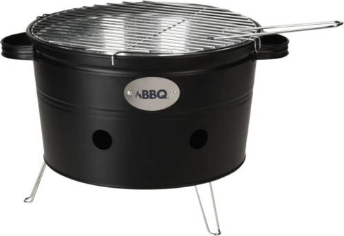 ProGarden Barbecue Emmer Met 2 Handvatten 34,5 Cm Matzwart