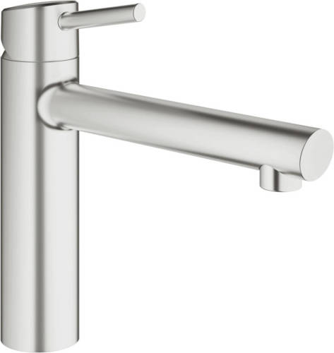 Grohe 31128dc1 Concetto Medium Steel - Keukenkranen