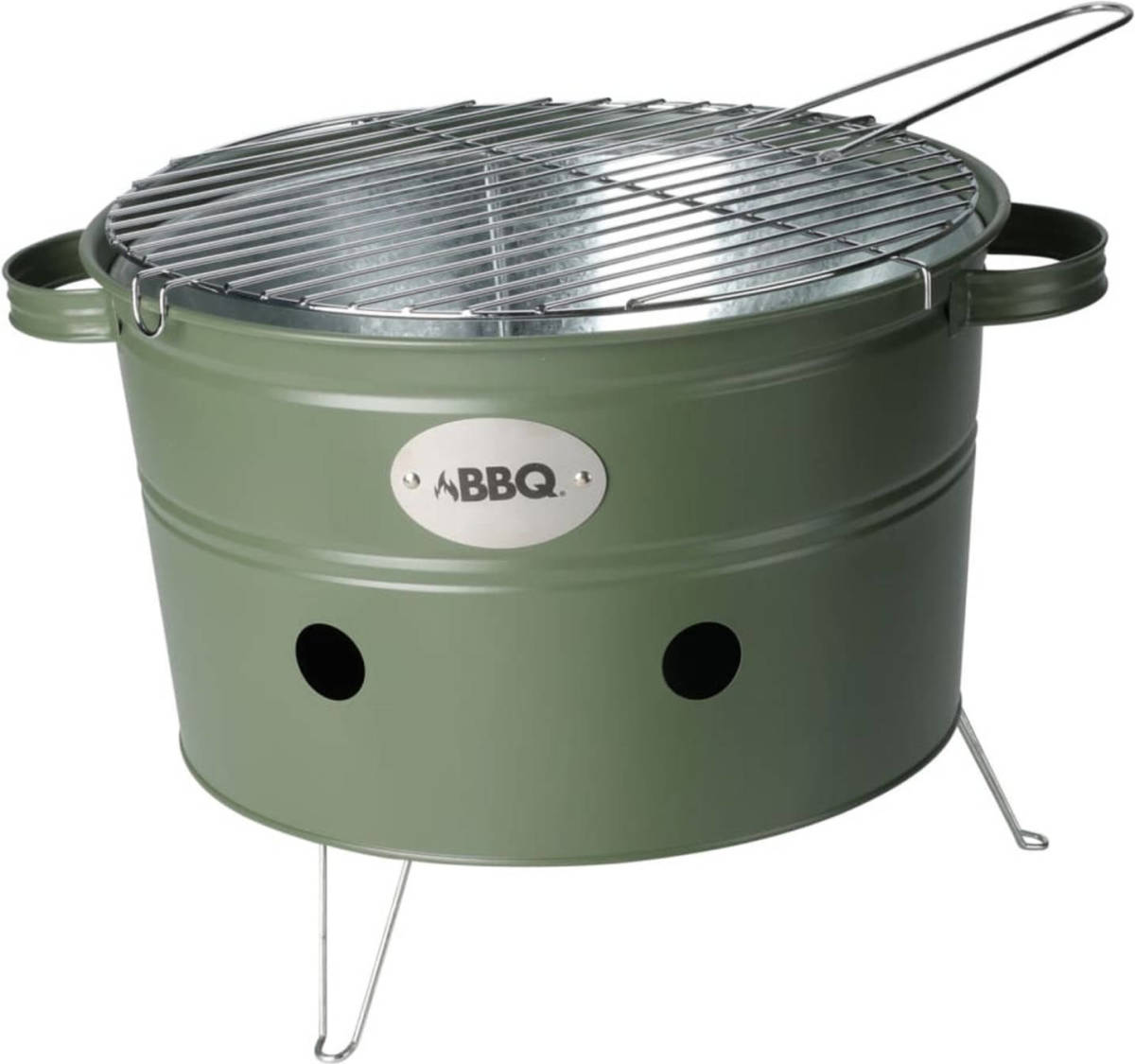ProGarden Barbecue Emmer Met 2 Handvatten 34,5 Cm Matolijfgroen