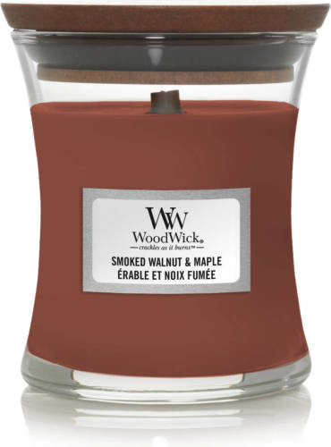 Woodwick Geurkaars Mini Smoked Walnut & Maple - 8 Cm / ø 7 Cm