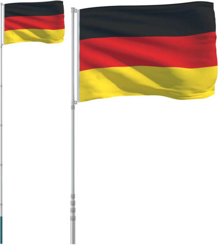 VidaXL Vlag Met Vlaggenmast Duitsland 5,55 M Aluminium