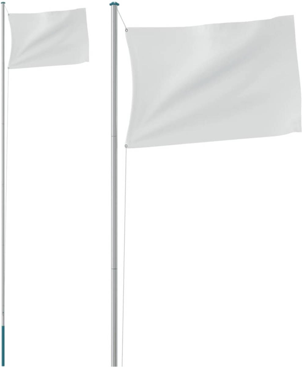 VidaXL Vlaggenmast Deelbaar 6,23 M Aluminium Zilverkleurig