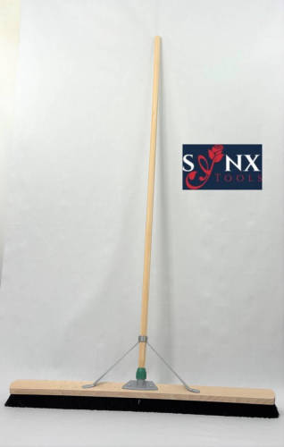 Synx Tools Zaalveger 100cm Paardenhaar - Zachte Bezem - Kamerveger - Bezemsteel - Veger Schoonmaken - Bezems Binnen