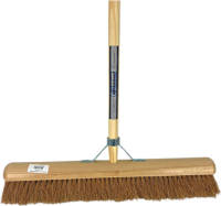 Synx Tools Bezem Zaalveger Cocos 60 Cm - Zachte Binnen Bezems - Veger - Bezemsteel - Tuin - Schoonmaken - Kokosharen