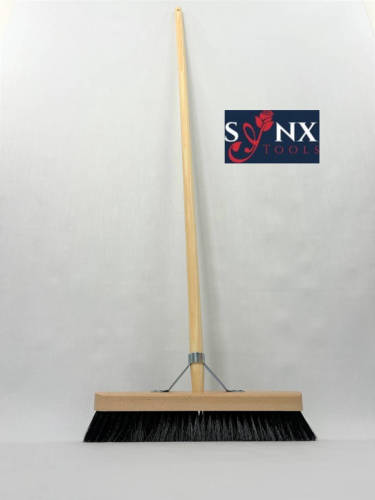 Synx Tools Zachte Bezem Paardenhaar Zaalveger/kamerveger - 40 Cm - Bezemsteel - Veger Schoonmaken - Bezems Binnen