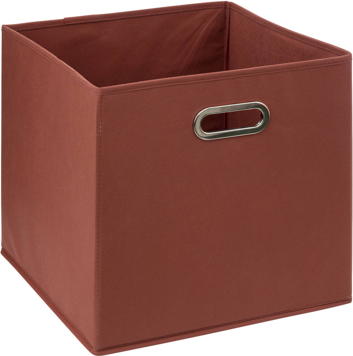 5five Opbergmand/kastmand 29 Liter Steenrood Linnen 31 X 31 X 31 Cm - Opbergmanden