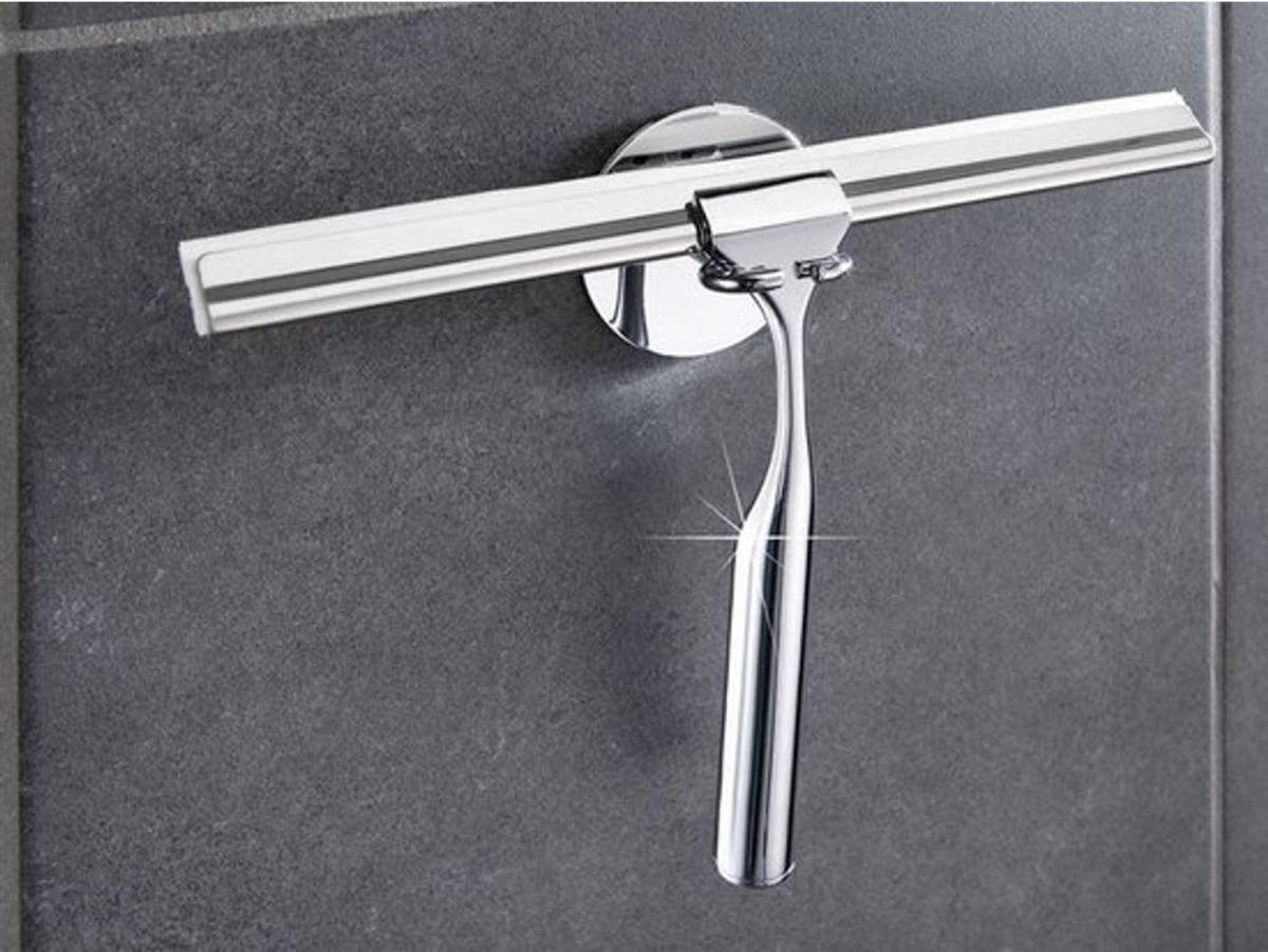 Synx Tools Raamwisser Bad & Douche Rvs 24cm - Douchewisser Met Houder - Wisser - Vloerwissers - Vloertrekkers - Rvs