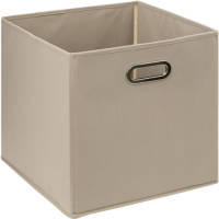 5five Opbergmand/kastmand 29 Liter Taupe Linnen 31 X 31 X 31 Cm - Opbergmanden