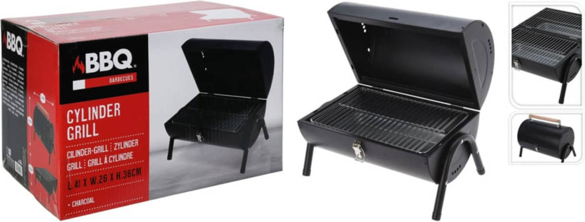 ProGarden Barbecuegrill Cilinder Matzwart