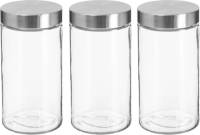 Secret de Gourmet 3x Stuks Voorraadbussen/voorraadpotten 1,7l Glas Met Rvs Deksel - Voorraadpot