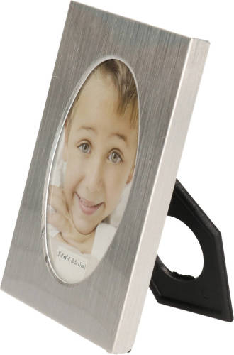 Cepewa Aluminium Fotolijst Zilver Ovaal Geschikt Voor Een Foto Van 5,5 X 8 Cm - Fotolijsten