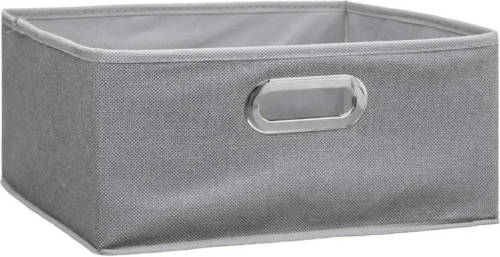 5five Opbergmand/kastmand 14 Liter Lichtgrijs Linnen 31 X 31 X 15 Cm - Opbergmanden