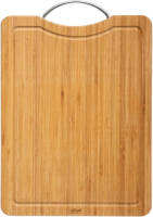 Secret de Gourmet Snijplank Met Metalen Handvat 42 X 30 Cm Van Bamboe Hout - Snijplanken