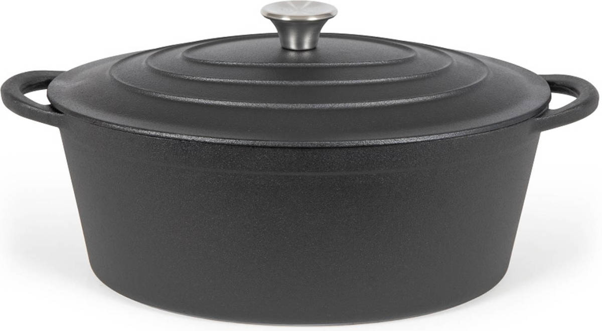 Livoo - Mep138 - Ovalen Gietijzeren Braadpan - 7 Liter