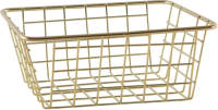 Trendoz Industriele Draadmand/opbergmand Goud 20 X 15 X 8 Cm - Opbergmanden