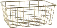 Easyline Industriele Draadmand/opbergmand Goud 24 X 18 X 10 Cm - Opbergmanden