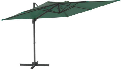 VidaXL Zweefparasol Met Aluminium Paal 400x300 Cm Groen