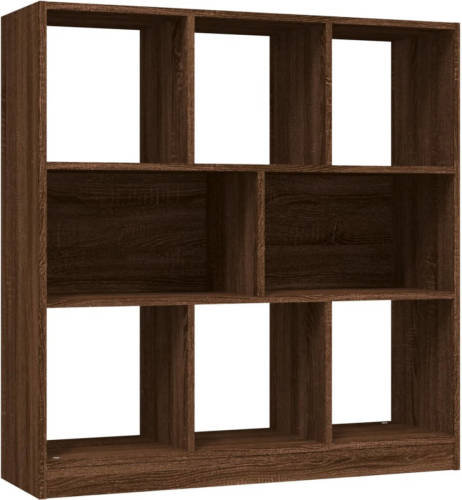 VidaXL Boekenkast 97,5x29,5x100 Cm Bewerkt Hout Bruineikenkleurig