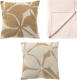 Dutch Decor Voordeelset - Nude Pastels - Sierkussens & Plaid - 2x Sierkussen Elin 45x45 Cm - Plaid Billy - Snow White & Semolina