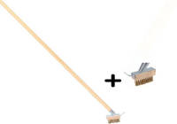 Synx Tools Onkruidborstel Met Schraper + Extra Borstel Met Schraper - Onkruidverwijderaar / Bodembewerkers