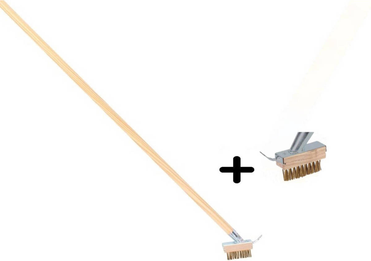 Synx Tools Onkruidborstel Met Schraper + Extra Borstel Met Schraper - Onkruidverwijderaar / Bodembewerkers