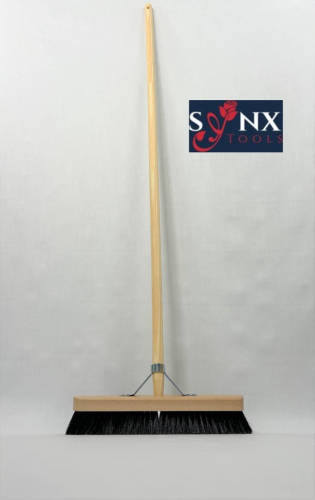 Synx Tools Zachte Bezem Paardenhaar Zaalveger/kamerveger - 40 Cm - Bezemsteel - Veger Schoonmaken - Bezems Binnen/zacht