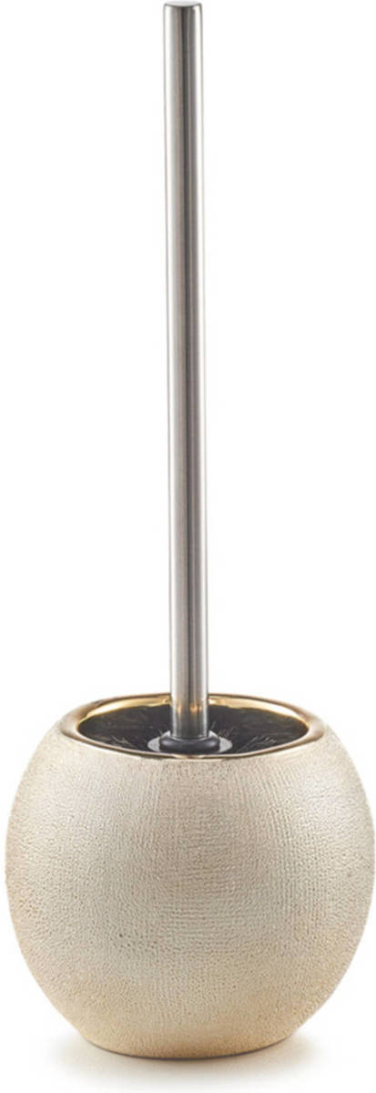 Zeller Wc/toiletborstel In Houder Keramiek - Goud Glitter - D12 X 34 Cm - Toiletborstels